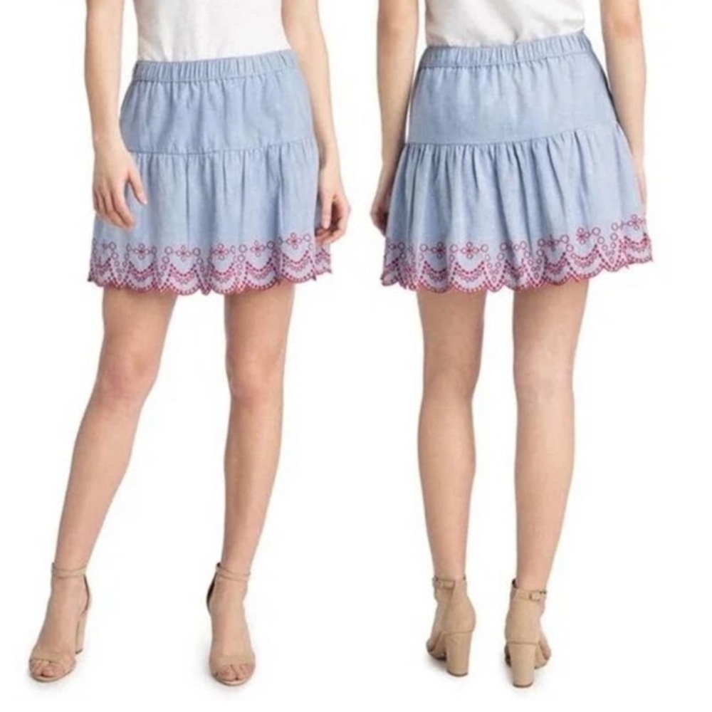 🐳Vineyard Vines Embroidered Hem Flounce Skirt🐳 NWT
